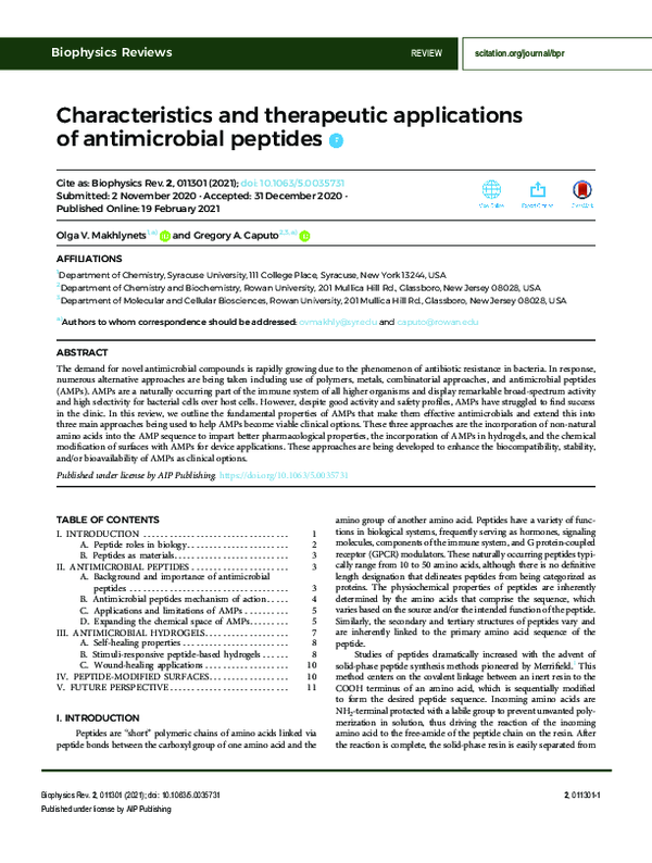 Pdf Characteristics And Therapeutic Applications Of Antimicrobial
