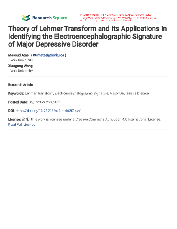 (PDF) Theory of Lehmer Transform and Its Applications in Identifying ...