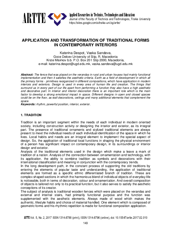 (PDF) Application and transformation of traditional forms in ...