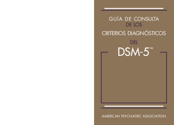 (PDF) Dsm v guia consulta manual diagnostico estadistico trastornos