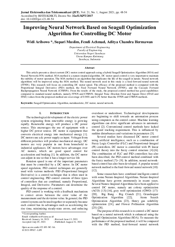 (PDF) Improving Neural Network Based on Seagull Optimization Algorithm ...