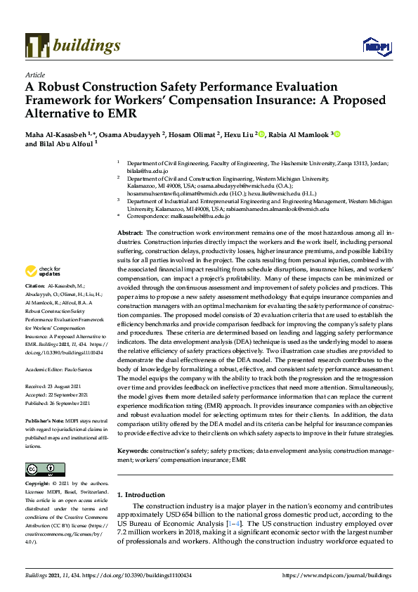 (PDF) A Robust Construction Safety Performance Evaluation Framework for ...