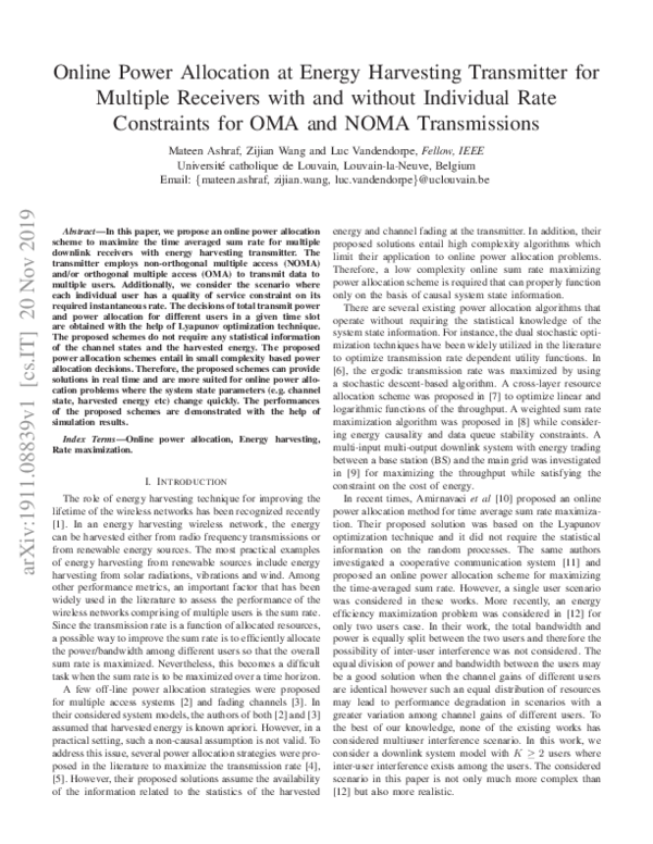 (PDF) Online Power Allocation at Energy Harvesting Transmitter for ...