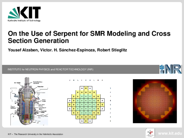 (PDF) On the use of serpent for SMR modeling and cross section generation