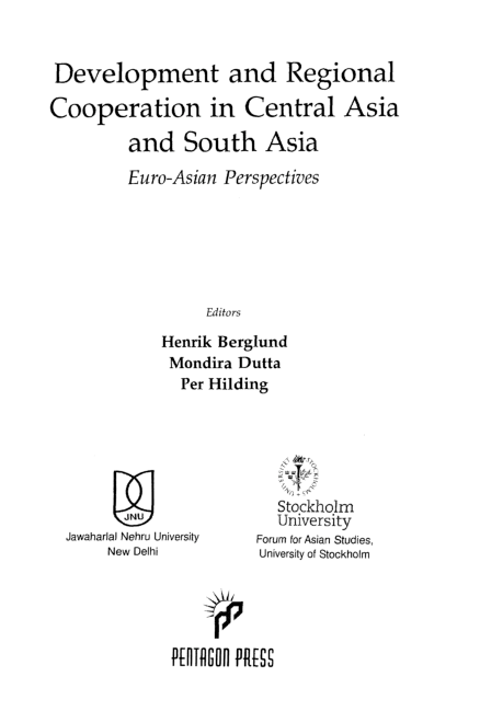 (PDF) Development and Regional Cooperation in Central Asia and South ...