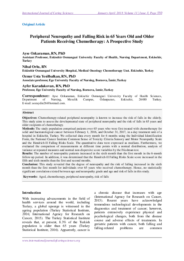 (PDF) Peripheral Neuropathy and Falling Risk in 65 Years Old and Older ...