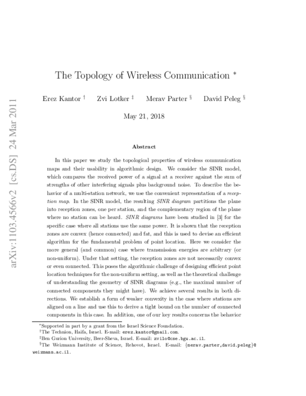 (PDF) The Topology of Wireless Communication