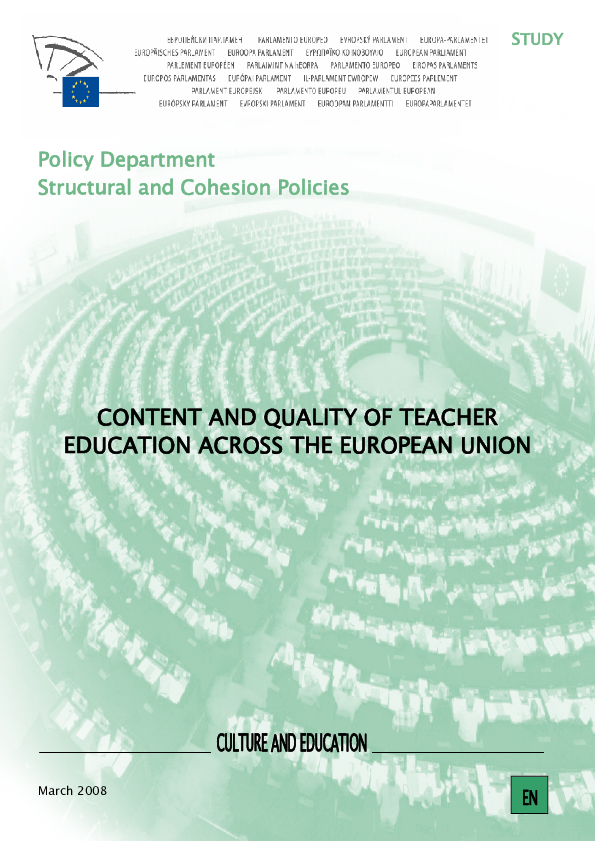 (PDF) Content and Quality of Teacher education Across the European Union
