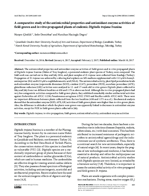 (PDF) A comparative study of the antimicrobial properties and ...