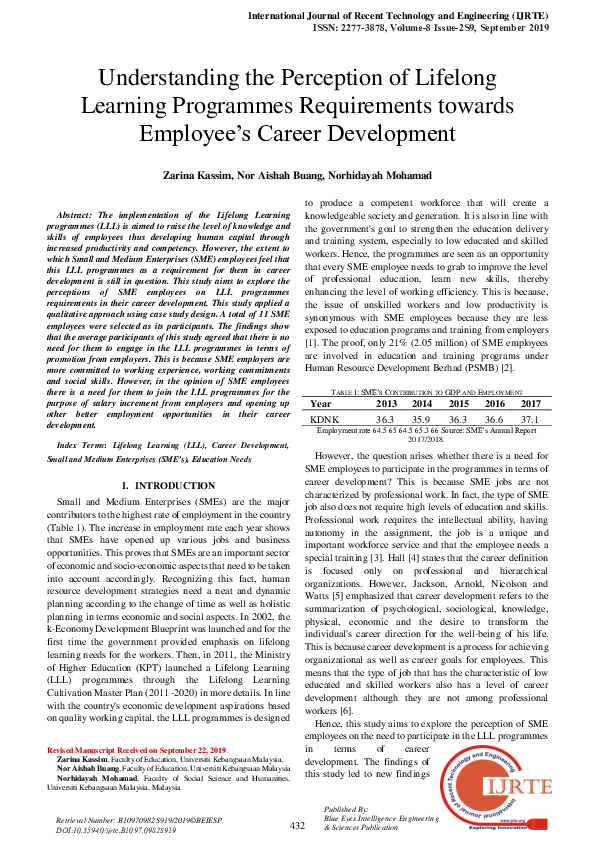 (PDF) Understanding the Perception of Lifelong Learning Programmes ...