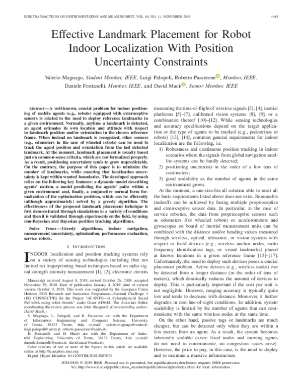 (PDF) Effective Landmark Placement for Robot Indoor Localization With ...