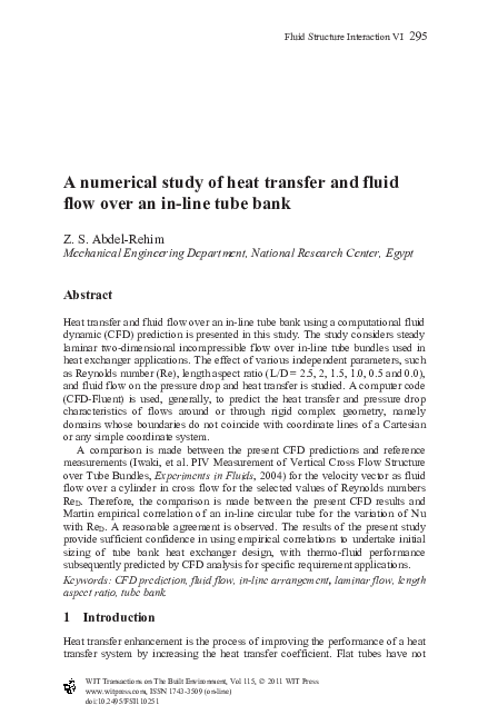 (PDF) A Numerical Study of Heat Transfer and Fluid Flow in a Plate Fin ...
