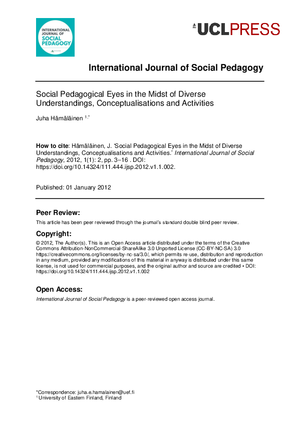 (PDF) Social Pedagogical Eyes in the Midst of Diverse Understandings ...