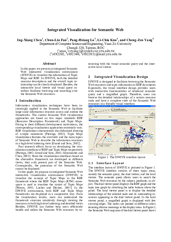 (PDF) Integrated Visualization for Semantic Web