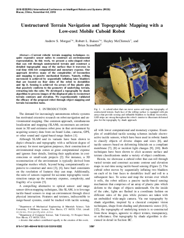 (PDF) Unstructured Terrain Navigation and Topographic Mapping with a ...