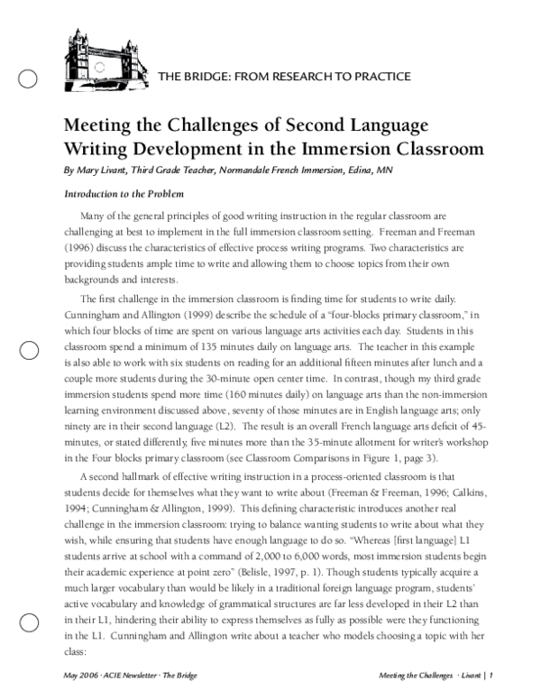 (PDF) Meeting the Challenges of Second Language Writing Development in ...