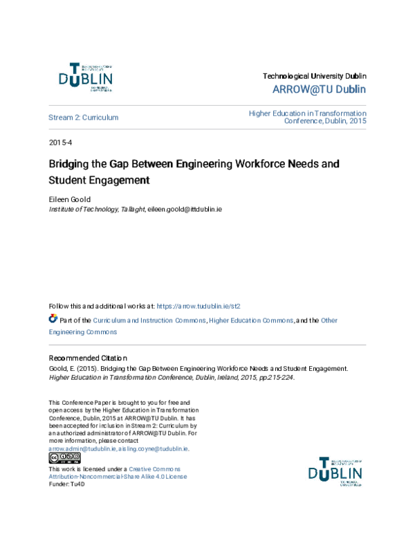 (PDF) Bridging the Gap between Engineering Workforce Needs and Student ...