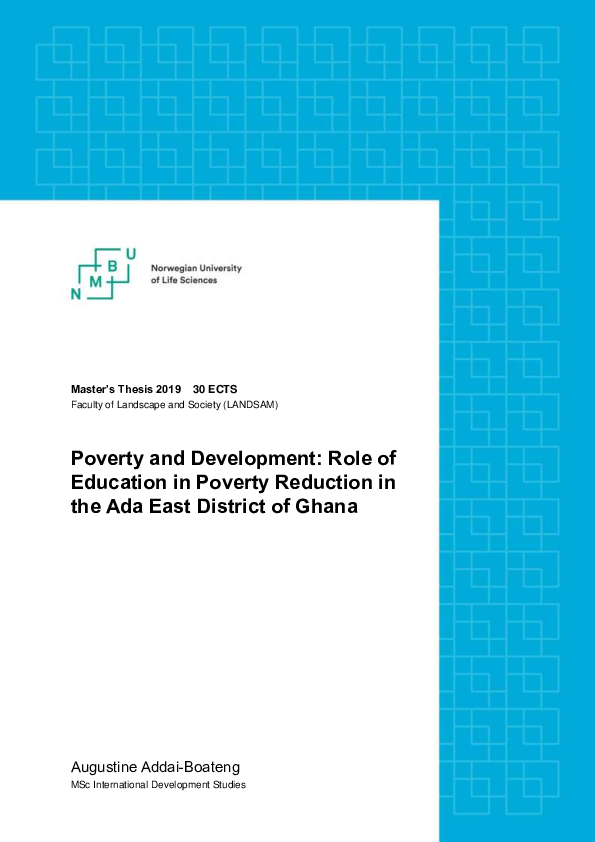 (PDF) Poverty and development : role of education in poverty reduction ...