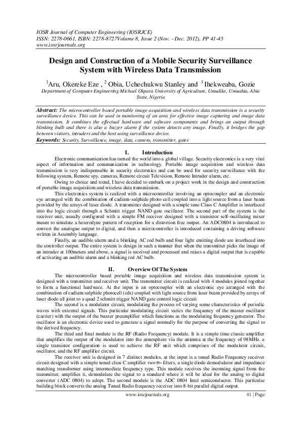 (PDF) Design and Construction of a Mobile Security Surveillance System ...