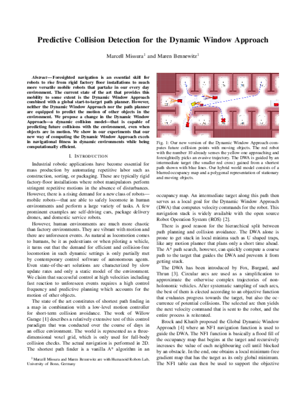 (PDF) Predictive Collision Detection for the Dynamic Window Approach