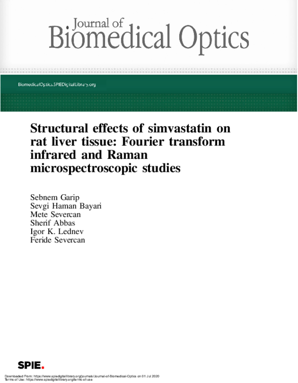 (PDF) Structural effects of simvastatin on liver rate tissue: Fourier ...