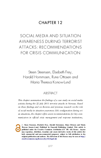 (PDF) Social Media and Situation Awareness during Terrorist Attacks ...
