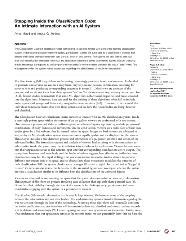 (PDF) Stepping Inside the Classification Cube: An Intimate Interaction ...