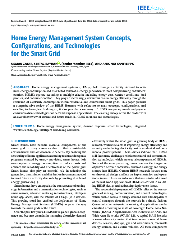 (PDF) Home Energy Management System Concepts, Configurations, and ...