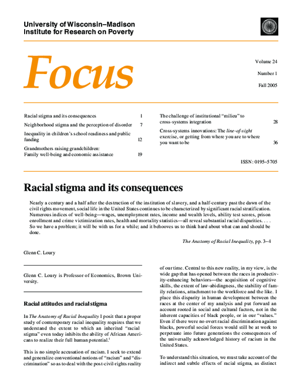 (PDF) Racial stigma and its consequences