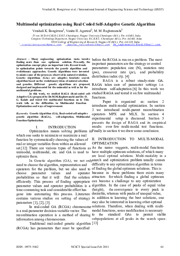 (PDF) Multimodal optimization using Real Coded Self-Adaptive Genetic ...