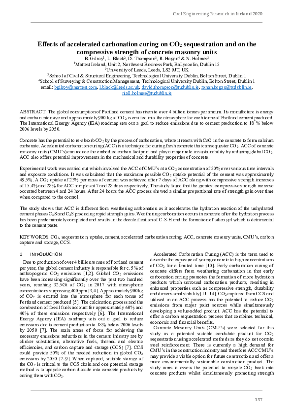 (PDF) Effects of Accelerated Carbonation Curing on CO2 Sequestration ...