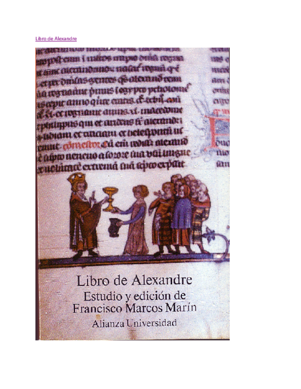 (PDF) Libro de Alexandre. Estudio y edición.