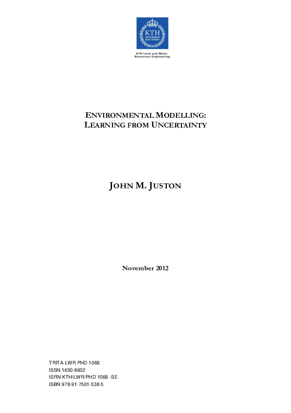 (PDF) Environmental Modelling: Learning from Uncertainty