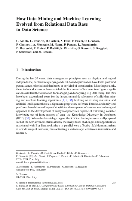 (PDF) How Data Mining and Machine Learning Evolved from Relational Data ...