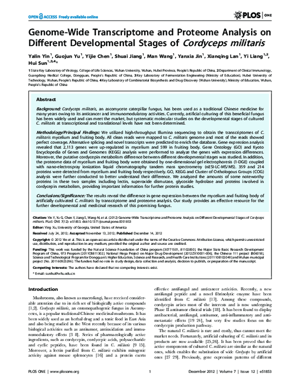 (PDF) Genome-wide transcriptome and proteome analyses of tobacco psaA ...