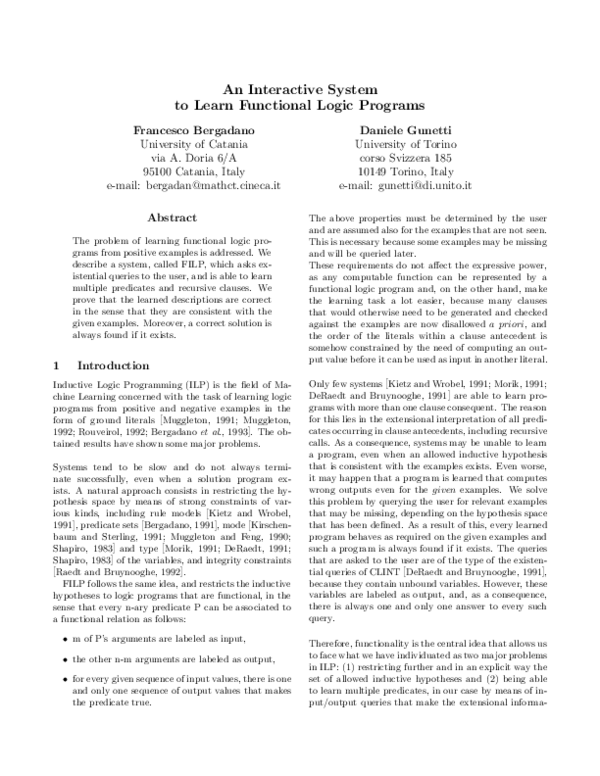 (PDF) An Interactive System to Learn Functional Logic Programs