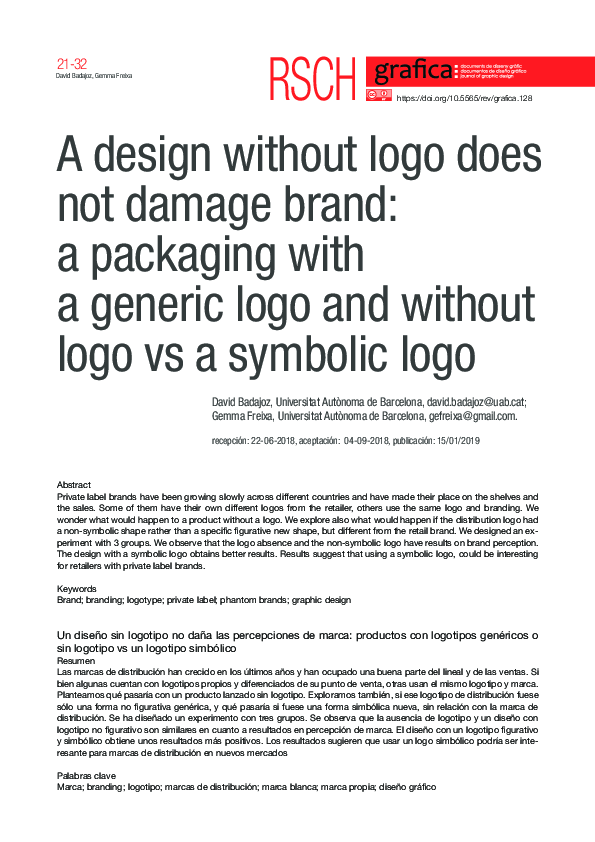 (PDF) A design without logo does not damage brand: a packaging with a ...