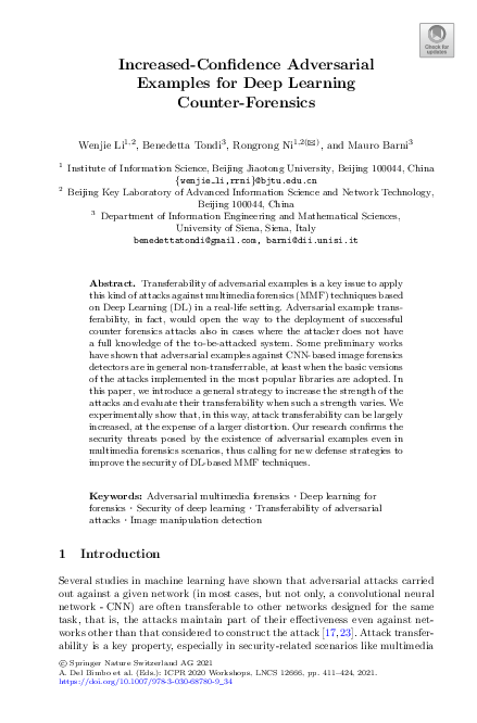 (PDF) Increased-Confidence Adversarial Examples for Deep Learning ...