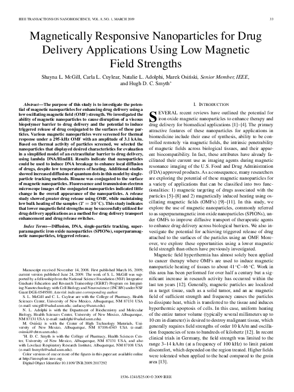 Fluorescent magnetic nanoparticles image