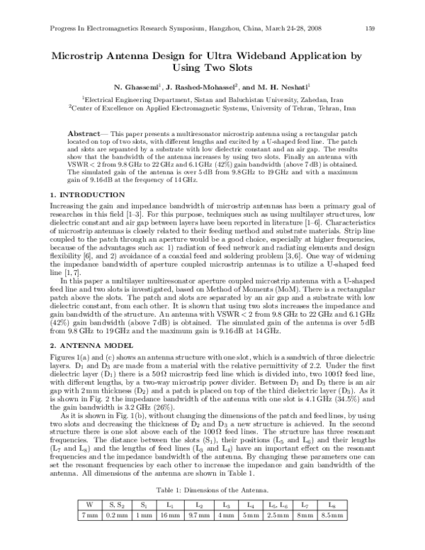 (PDF) Microstrip Antenna Design for Ultra Wideband Application by Using ...