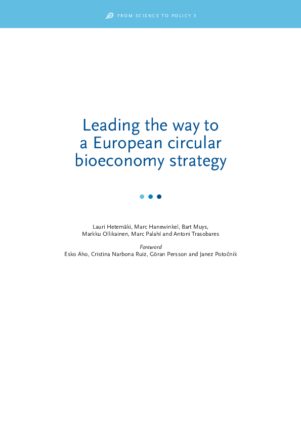 (PDF) Leading the way to a European circular bioeconomy strategy