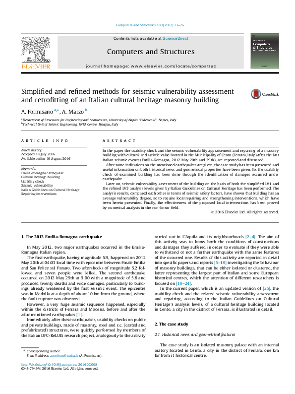 (PDF) Simplified and refined methods for seismic vulnerability ...