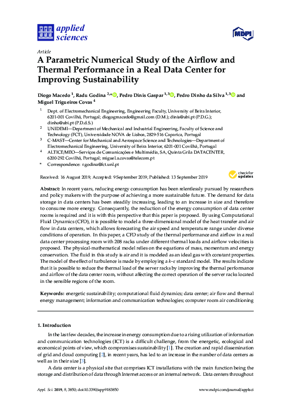 (PDF) A Parametric Numerical Study of the Airflow and Thermal ...