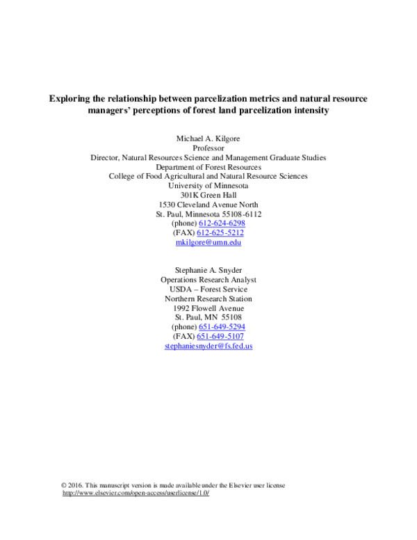 (PDF) Exploring the relationship between parcelization metrics and ...
