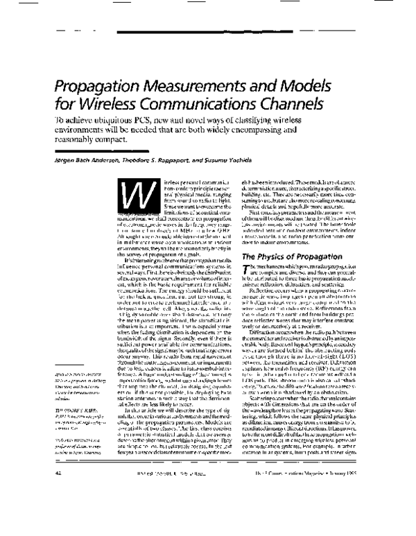 (PDF) Propagation measurements and models for wireless communications ...