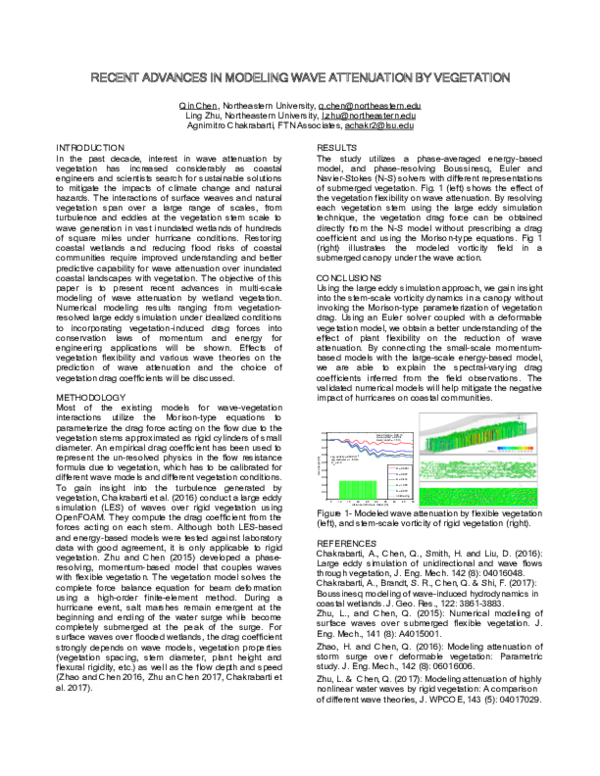 (PDF) Recent Advances in Modeling Wave Attenuation by Vegetation