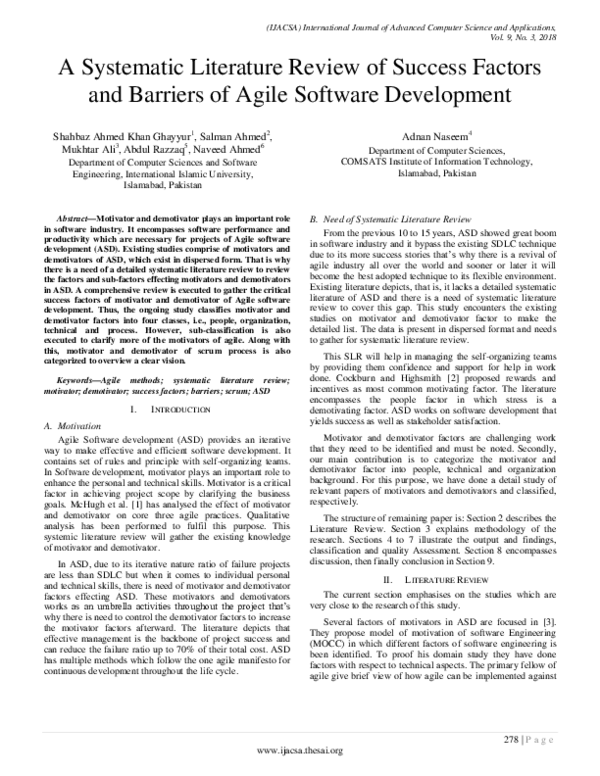 (PDF) A Systematic Literature Review of Success Factors and Barriers of ...