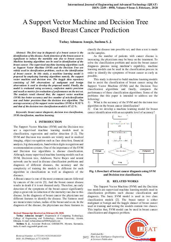 (PDF) A Support Vector Machine and Decision Tree Based Breast Cancer ...