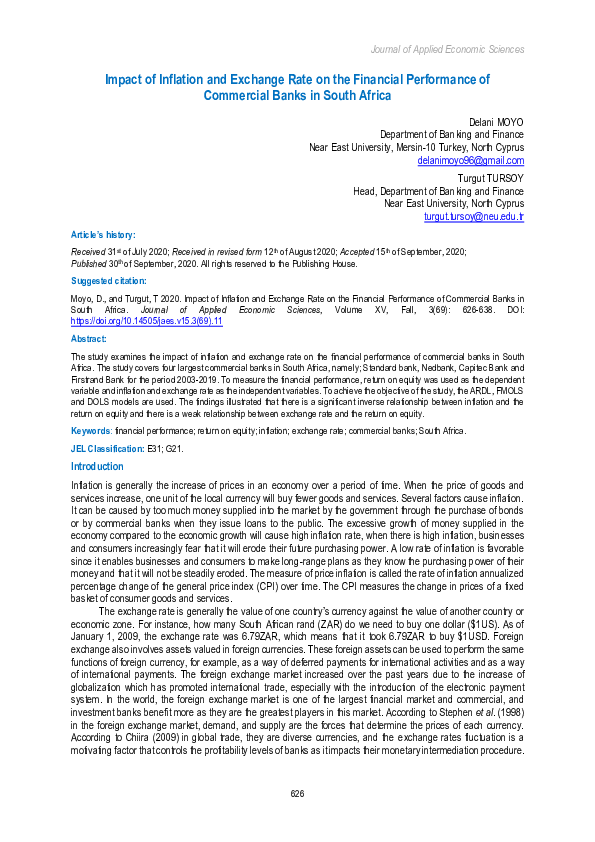 (PDF) Impact of Inflation and Exchange Rate on the Financial ...