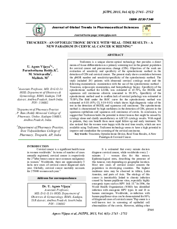 (PDF) Truscreen-An Optoelectronic Device with “ Real-Time Results – a ...